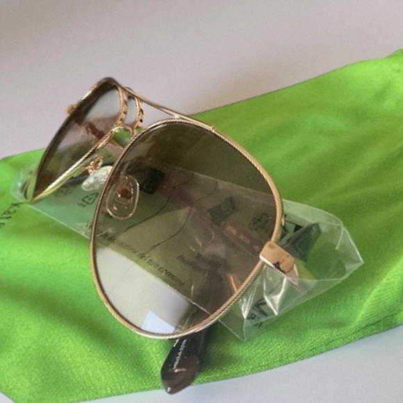 Kate Spade New York emmaline rose Gold Aviator Sunglasses One Size - Picture 2 of 9